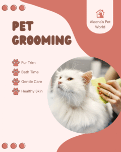 pink and orange modern pet grooming shop promotion instagram post